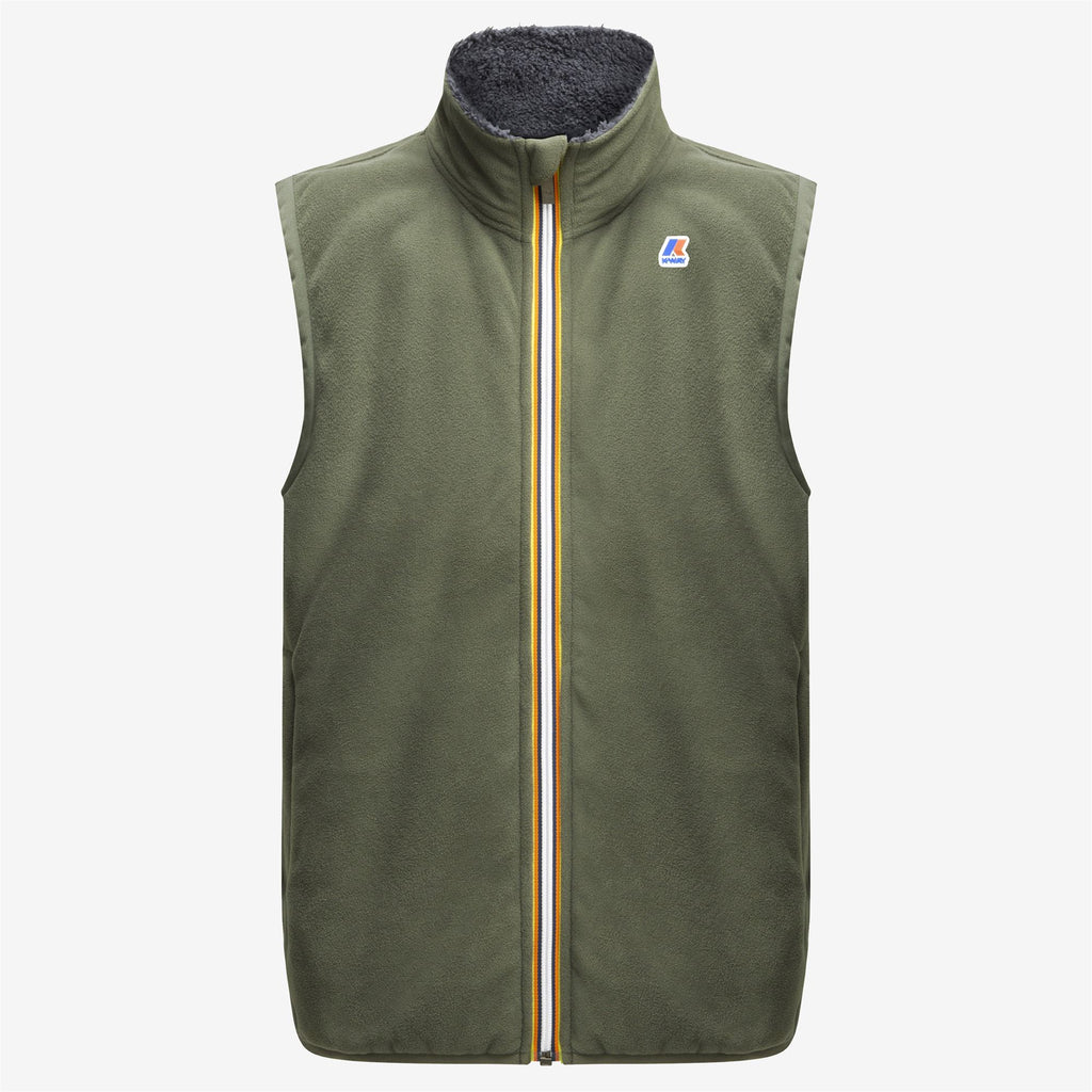 Fleece_Man_YANNICK POLAR_Jacket_GREEN BLACKISH  - Blue Depth - Commercial 1