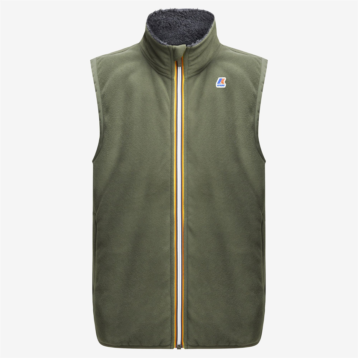 Fleece_Man_YANNICK POLAR_Jacket_GREEN BLACKISH  - Blue Depth - Commercial 1