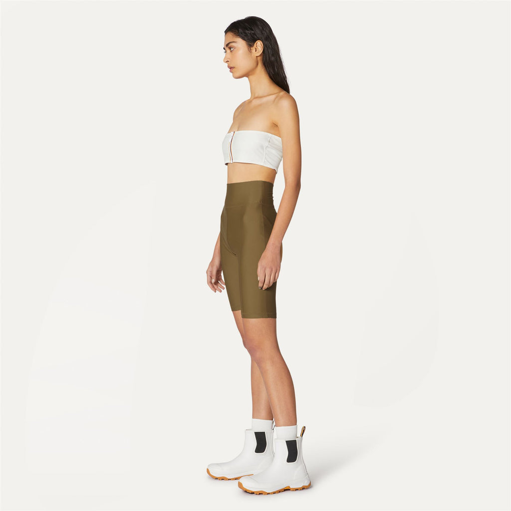 Shorts_WOMAN_CYCLEL_Sport Shorts_Brown Plantation - White Natural - Commercial 5