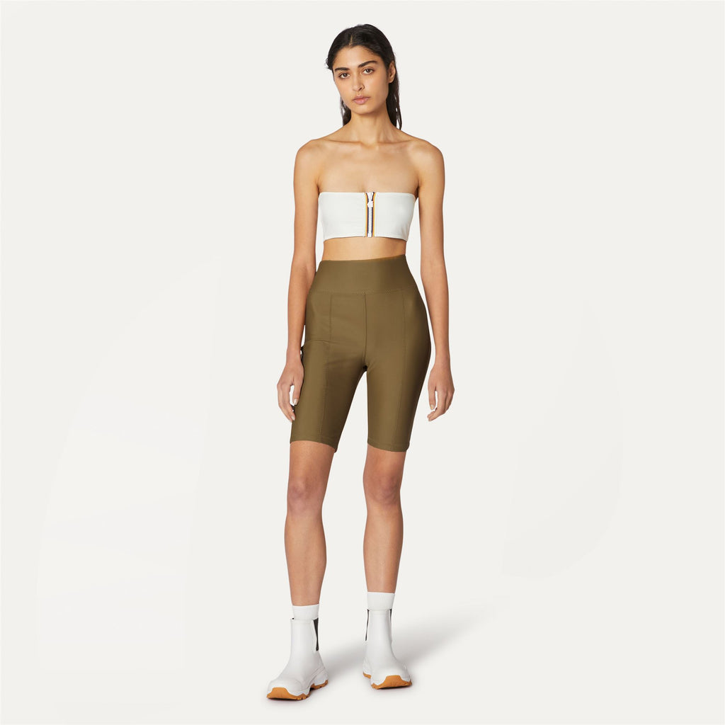 Shorts_WOMAN_CYCLEL_Sport Shorts_Brown Plantation - White Natural - Commercial 4