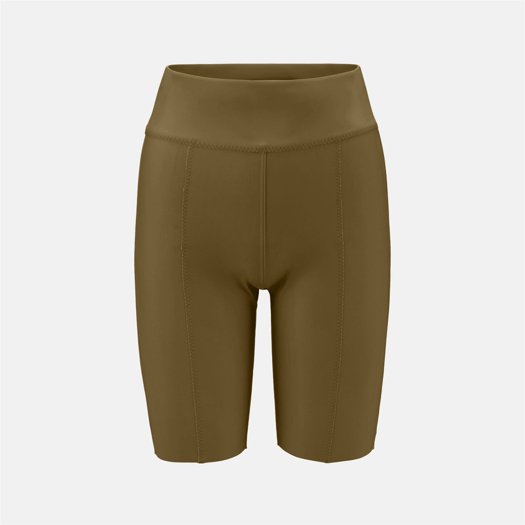 Shorts_WOMAN_CYCLEL_Sport Shorts_Brown Plantation - White Natural - Commercial 1