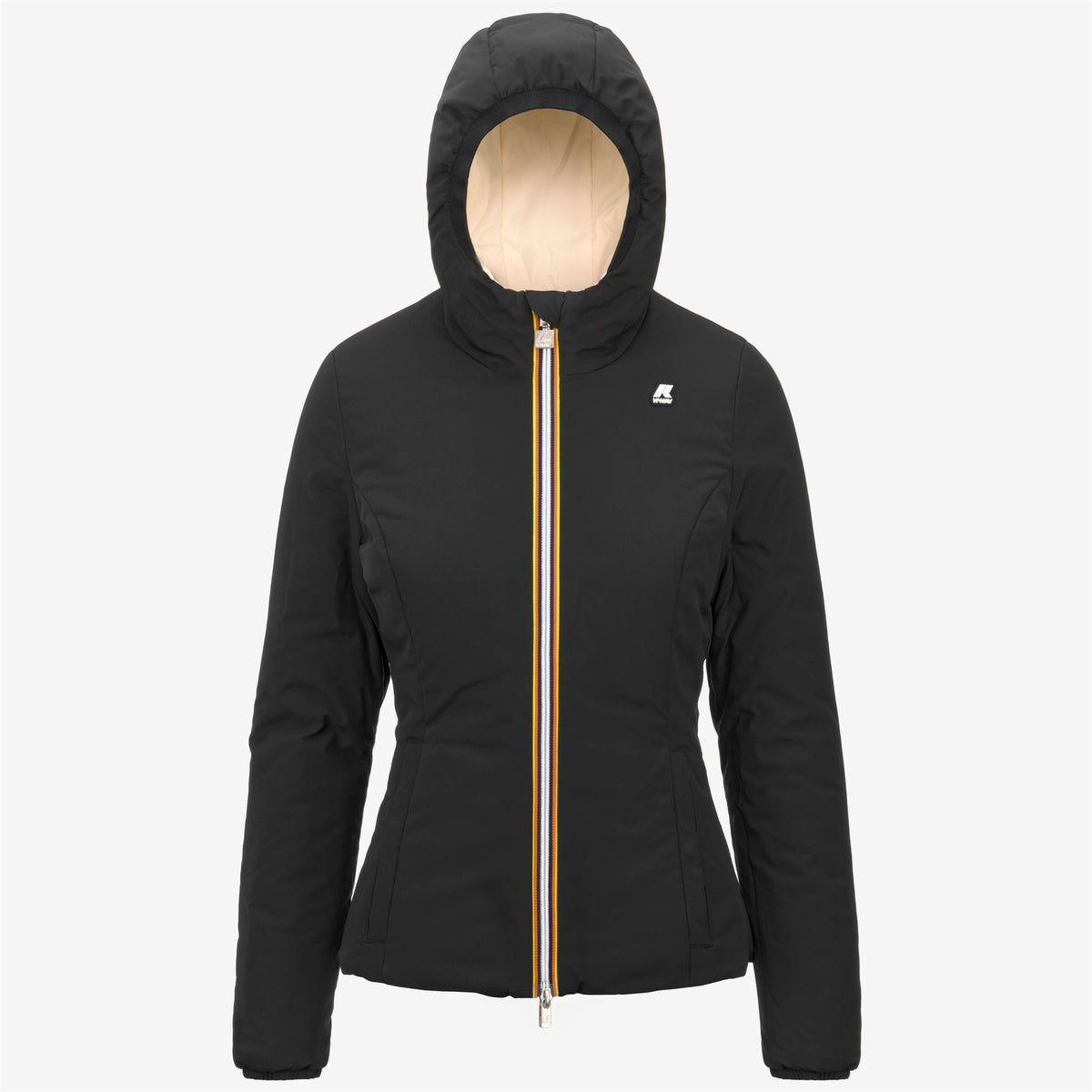 Jackets_Woman_LILY ST WARM DOUBLE_Short_Black P-Beige E - Commercial 1