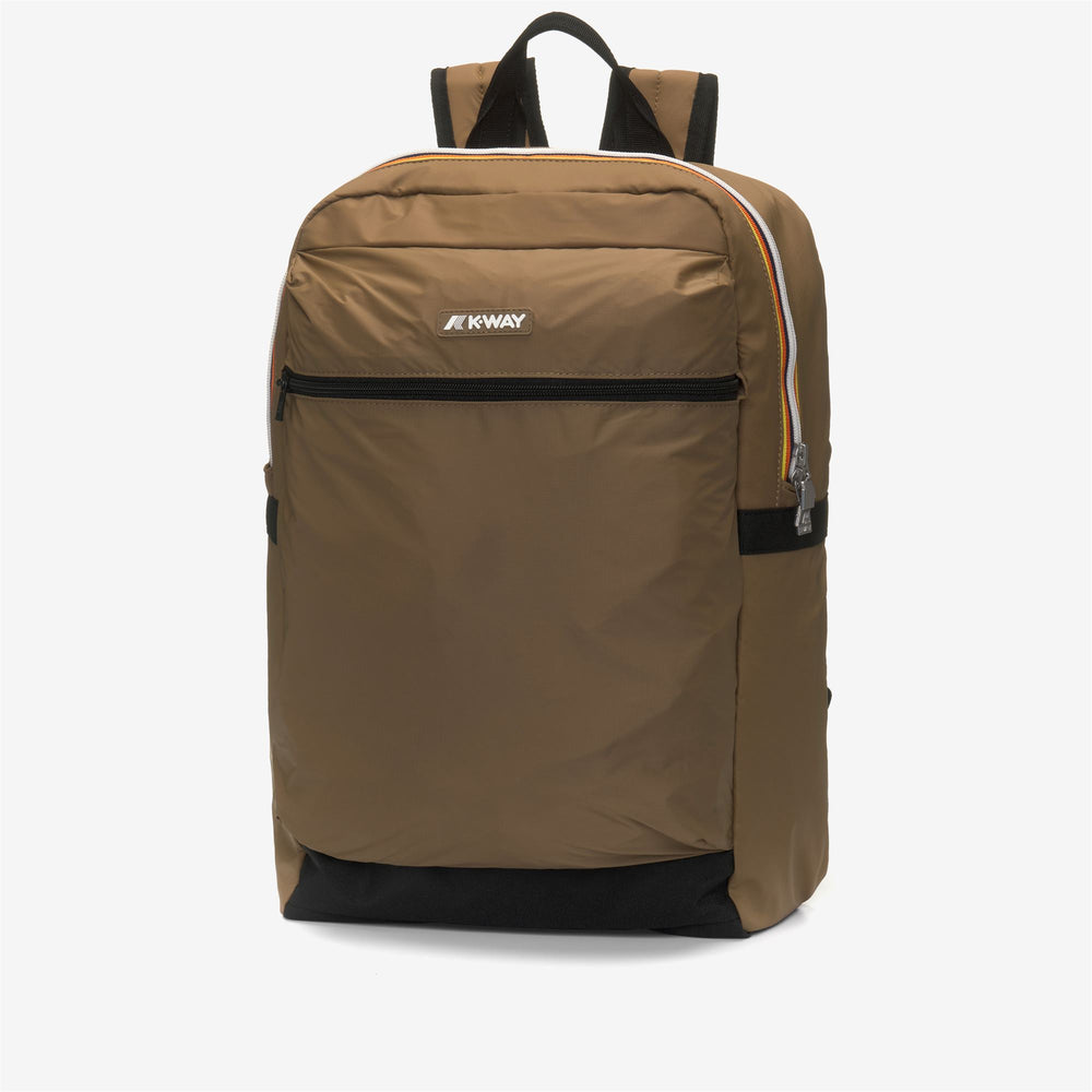 Bags Unisex LAON Backpack BROWN CORDA Dressed Front (jpg Rgb)	
