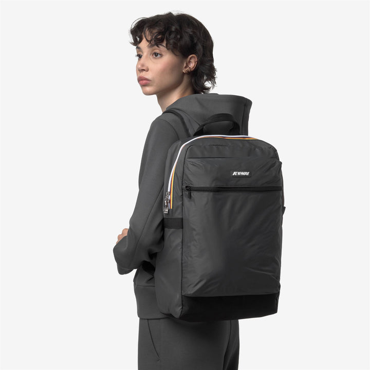 Mochila unisex ligera gris para portátil para el trabajo y la escuela 4