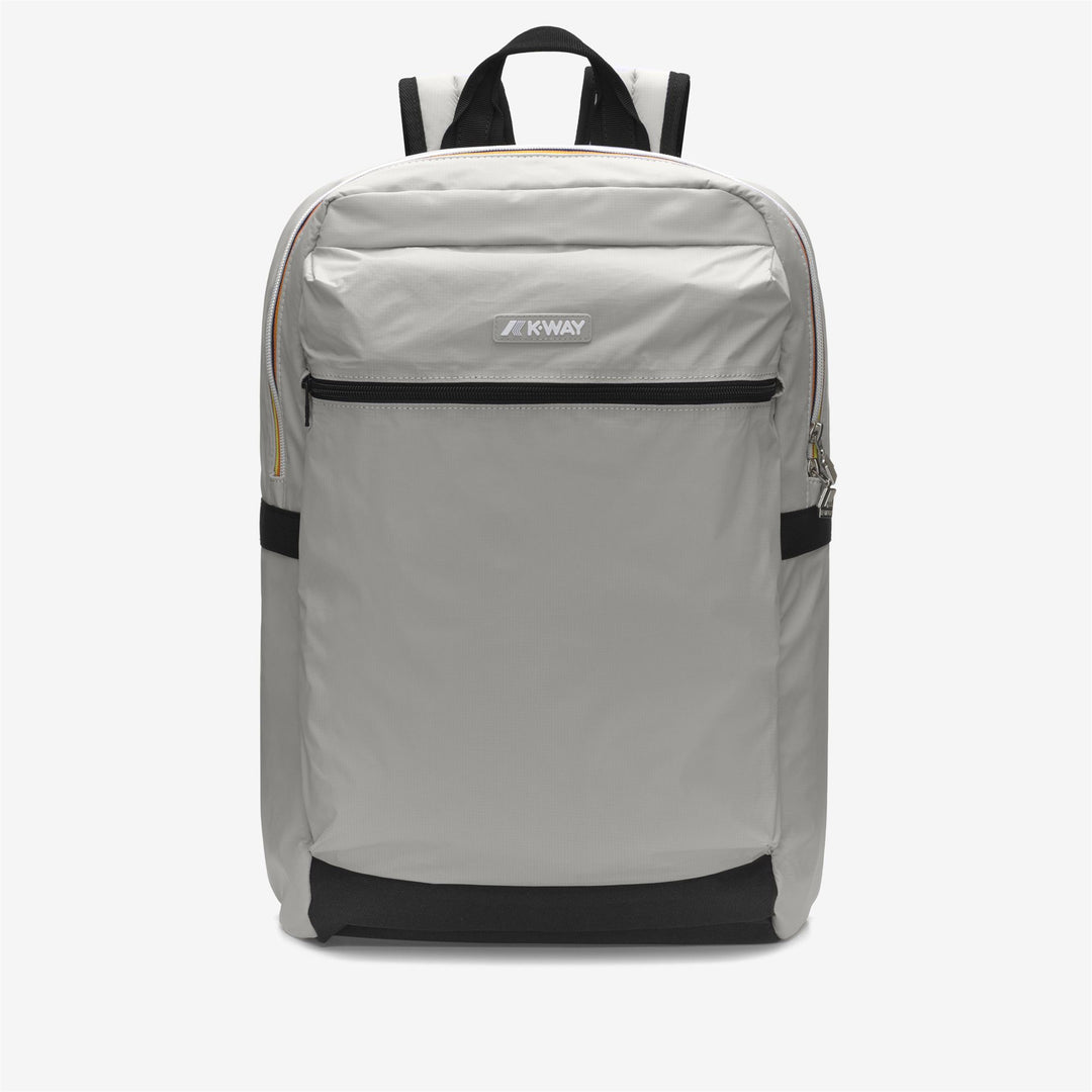 Beige Grey Unisex City Backpack with Laptop Compartment 01