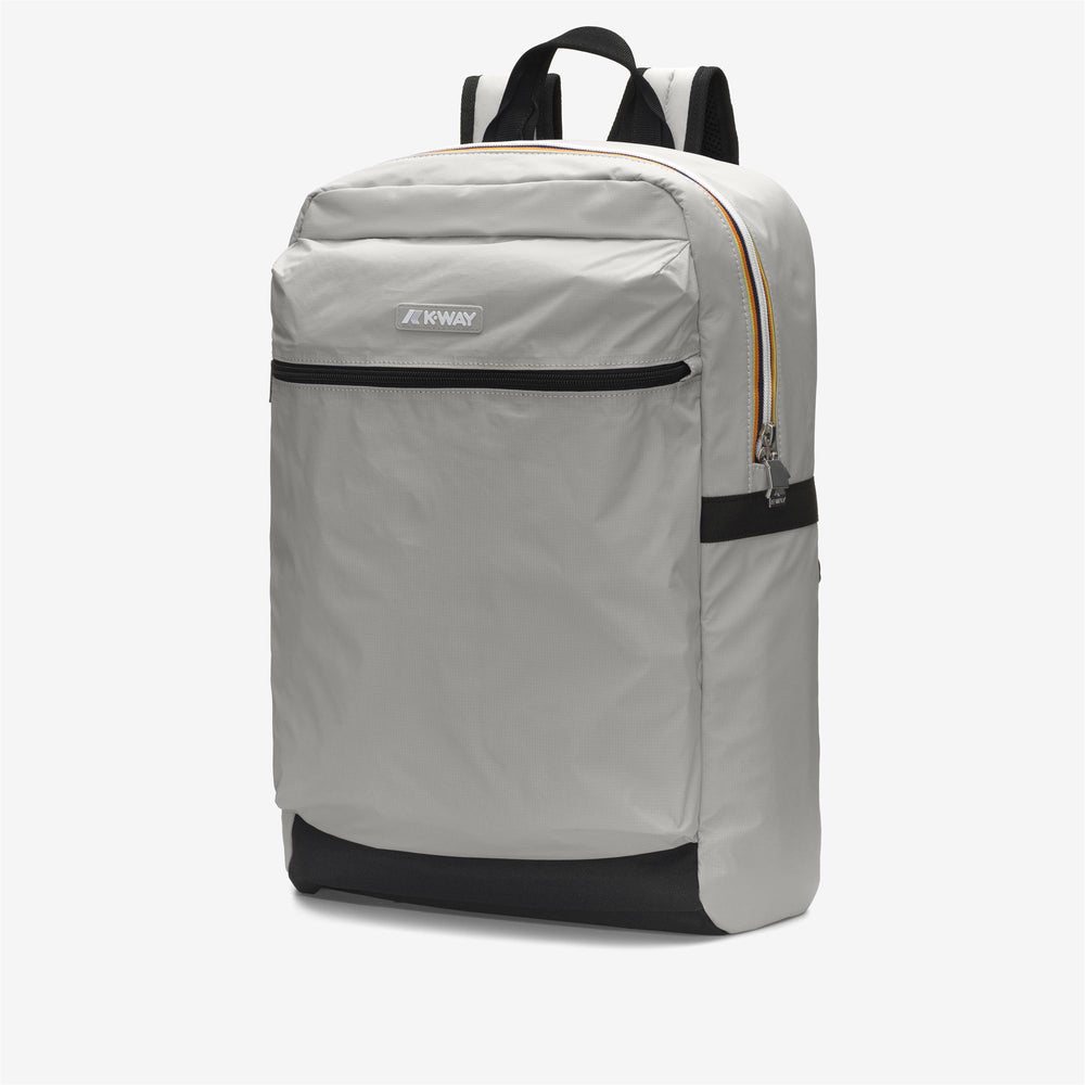 Beige Grey Unisex City Backpack with Laptop Compartment 02