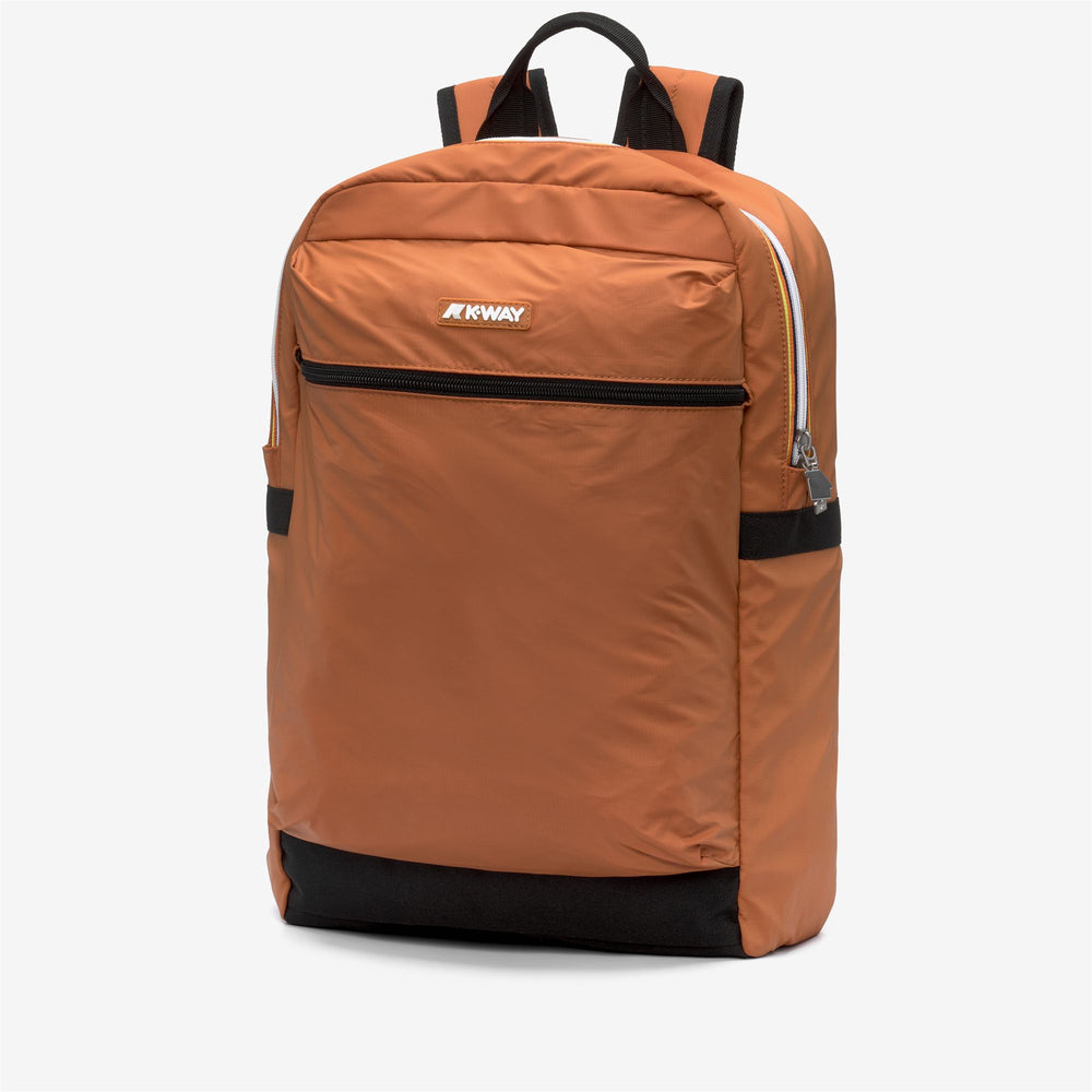 Zaino compatto unisex in nylon arancione per laptop 02