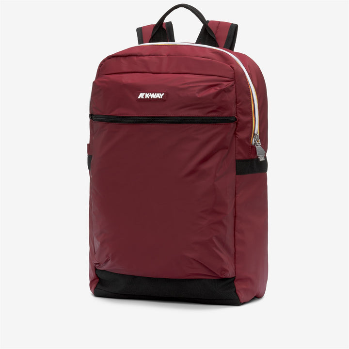 Red Unisex Lightweight Nylon Backpack with Laptop Compartment 2