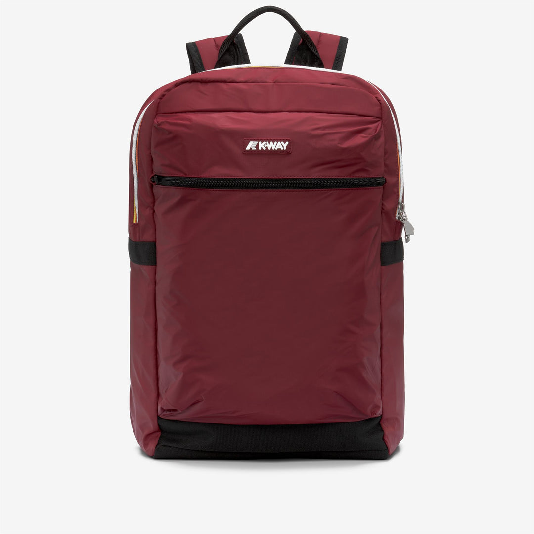 Red Unisex Lightweight Nylon Backpack with Laptop Compartment 01
