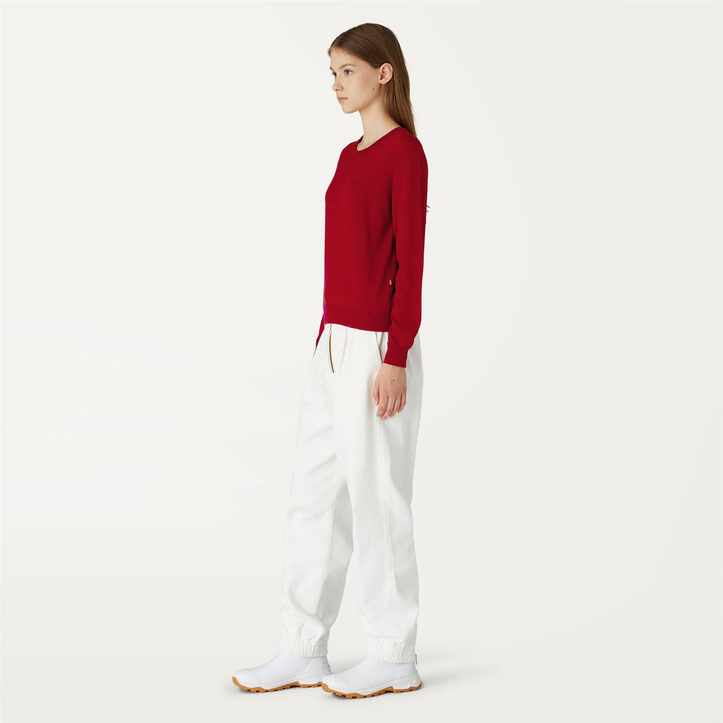 Knitwear_Woman_ABBI MERINO_Pull Over_Red Dk Tomato - Commercial 5