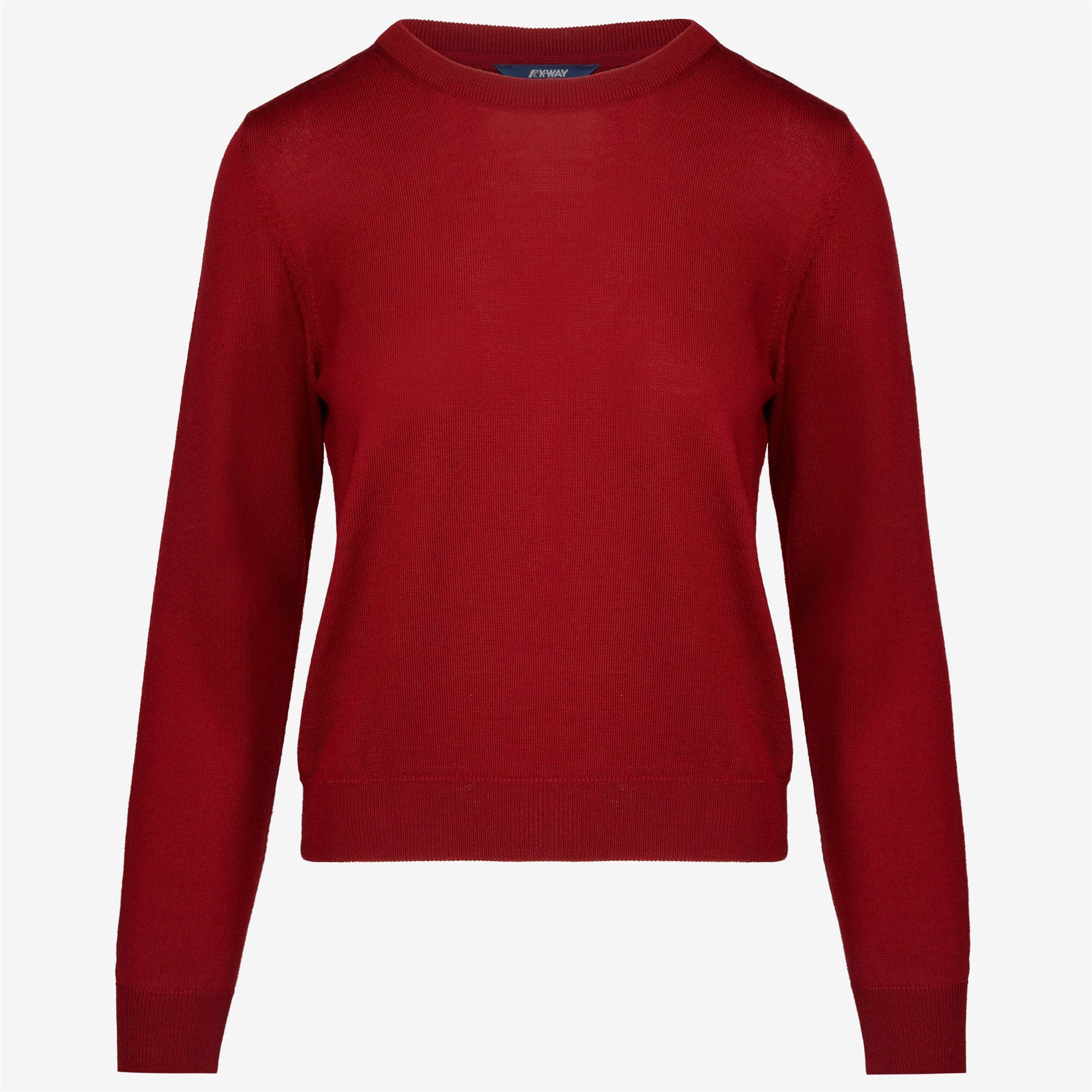 Knitwear_Woman_ABBI MERINO_Pull Over_Red Dk Tomato - Commercial 1