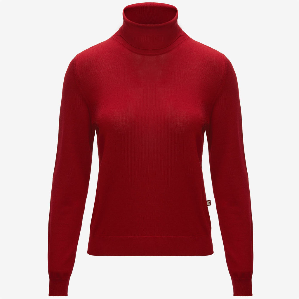 Knitwear_Woman_SUSIE MERINO_Pull Over_Red Dk Tomato - Commercial 1