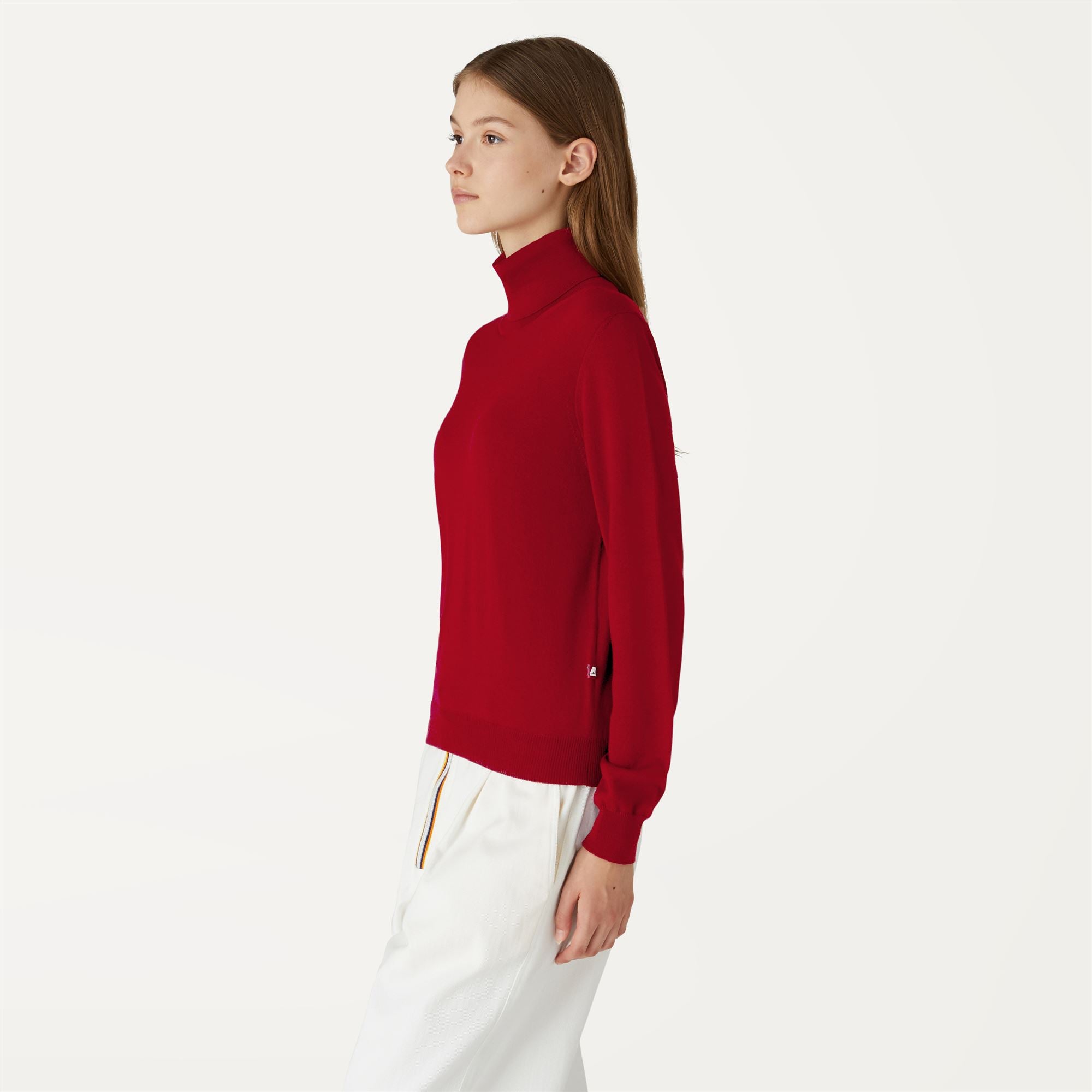 Knitwear_Woman_SUSIE MERINO_Pull Over_Red Dk Tomato - Commercial 5