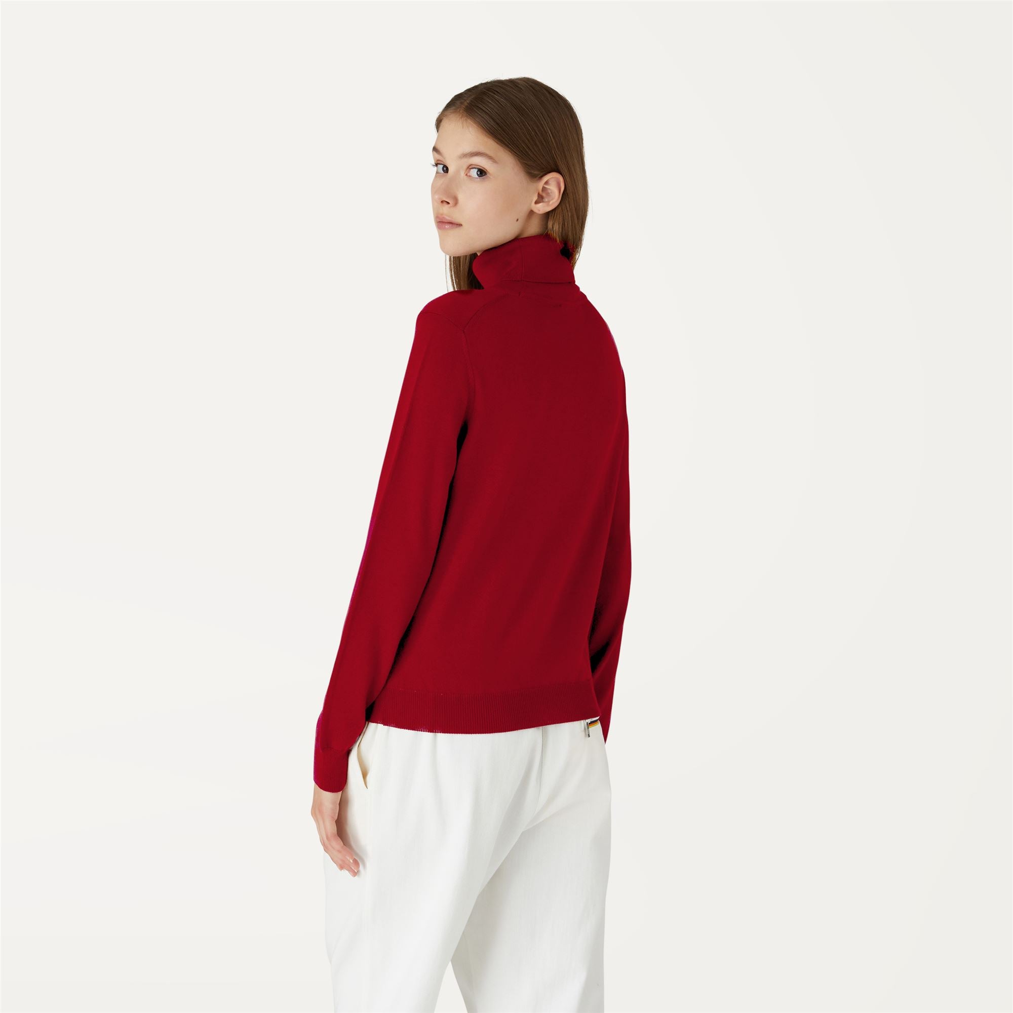 Knitwear_Woman_SUSIE MERINO_Pull Over_Red Dk Tomato - Commercial 6