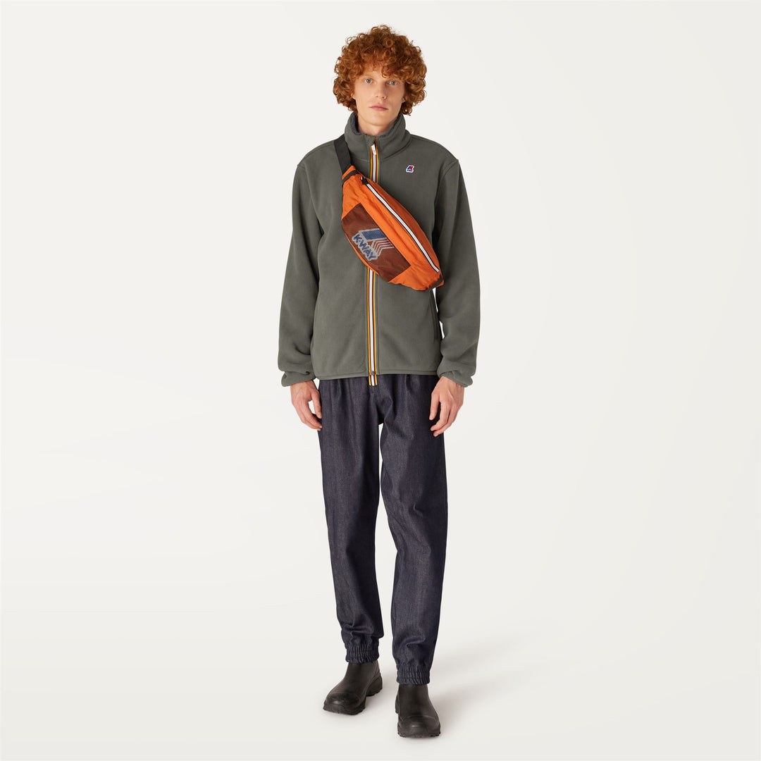 Blackish Green Men's Warm Fleece Jacket with Zip Pockets main