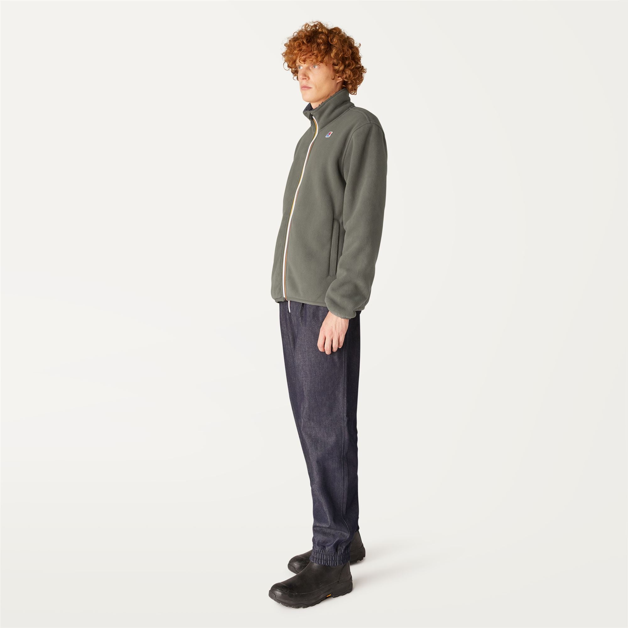 Fleece_MAN_PASCAL POLAR_Jacket_GREEN BLACKISH  - Blue Depth - Commercial 5