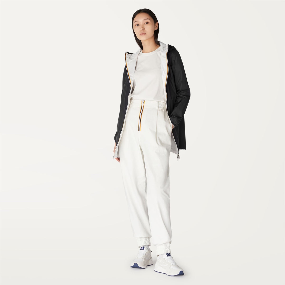 Jackets_Woman_SOPHIE PLUS.2 DOUBLE_Mid_Black-White - Commercial 4