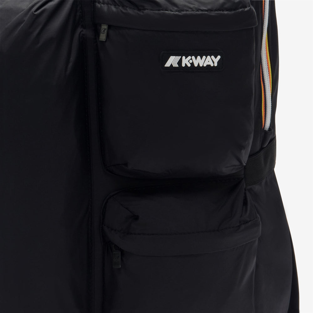 Black Grey Unisex City Backpack with Utility Pockets and Laptop Sleeve 02