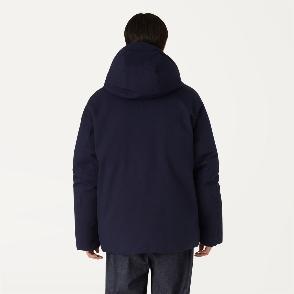 Jackets_Man_ELOI DOUBLE WOOL RHOMBUS_Short_BLUE MARINE - K-WAY RHOMBUS - Commercial 6