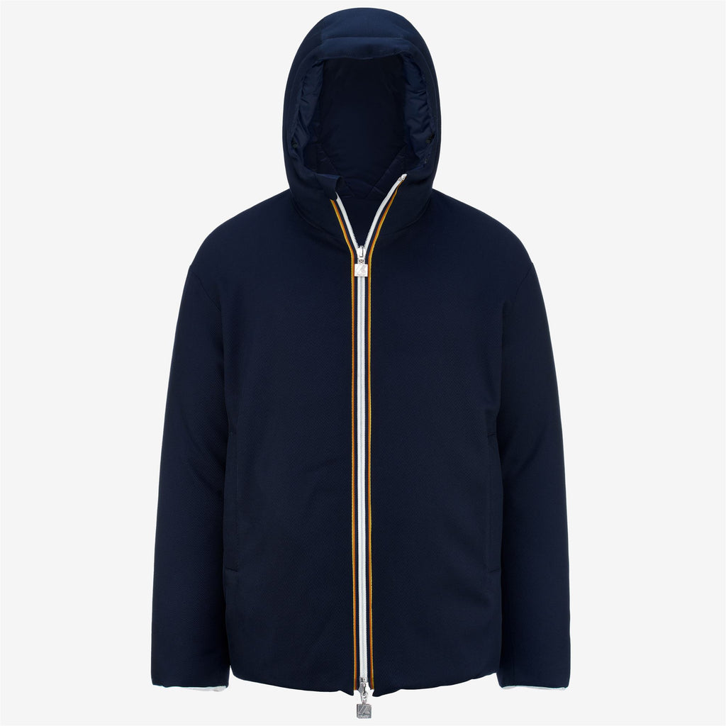 Jackets_Man_ELOI DOUBLE WOOL RHOMBUS_Short_BLUE MARINE - K-WAY RHOMBUS - Commercial 1