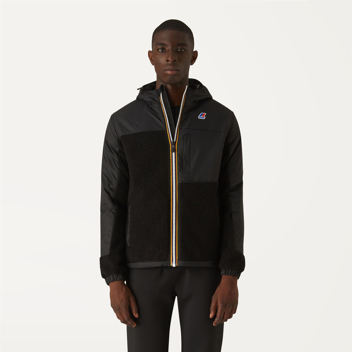 Fleece_Unisex_LE VRAI 3.0 NEIGE ORSETTO_Jacket_Black-Black Pure - Commercial 4