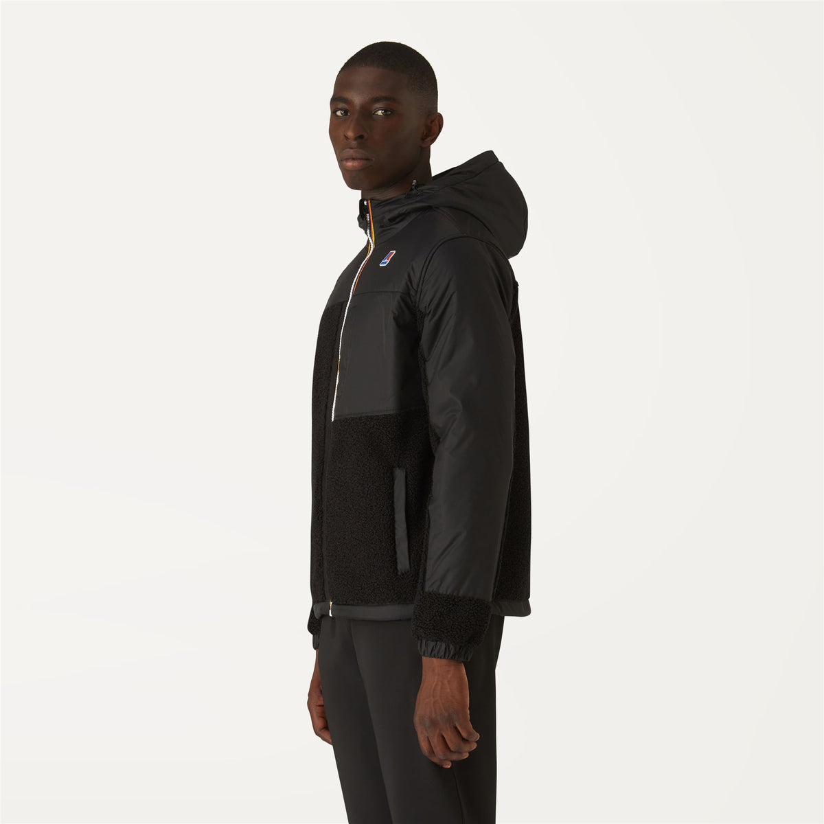 Fleece_Unisex_LE VRAI 3.0 NEIGE ORSETTO_Jacket_Black-Black Pure - Commercial 5