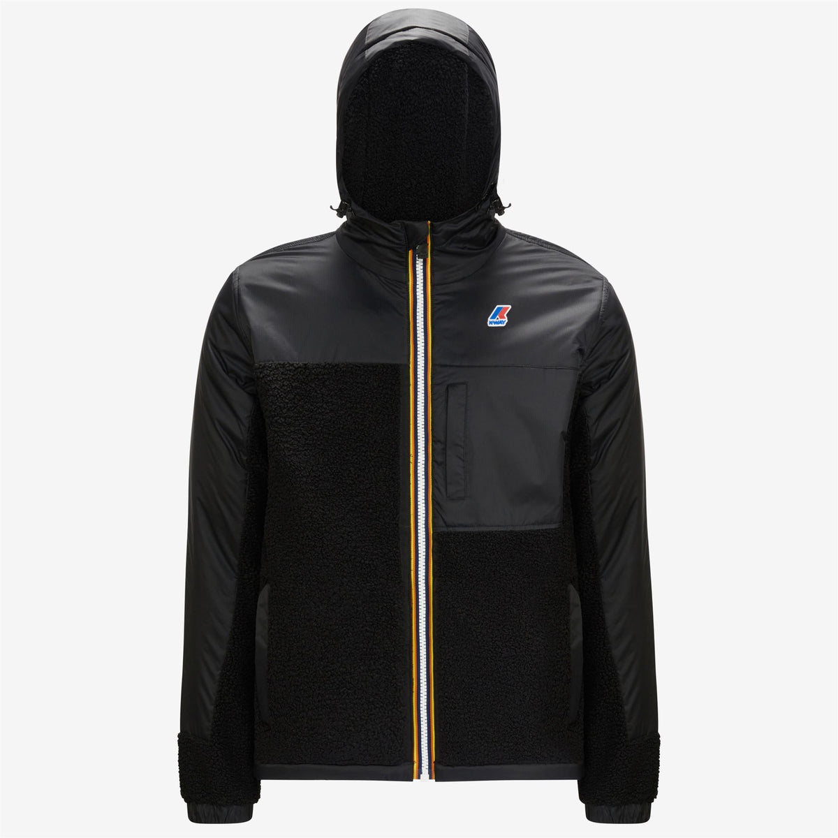 Fleece_Unisex_LE VRAI 3.0 NEIGE ORSETTO_Jacket_Black-Black Pure - Commercial 1