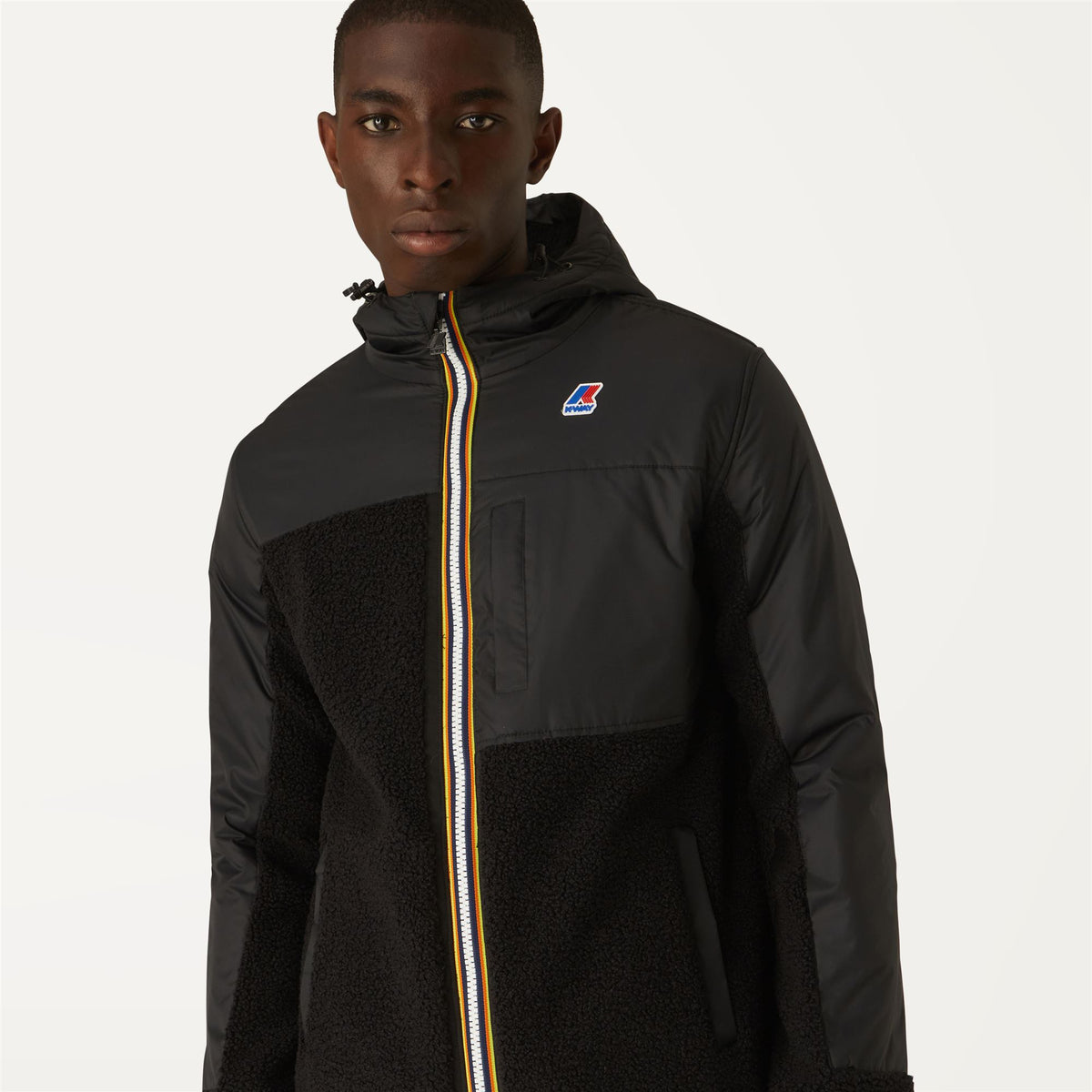 Fleece_Unisex_LE VRAI 3.0 NEIGE ORSETTO_Jacket_Black-Black Pure - Commercial 7