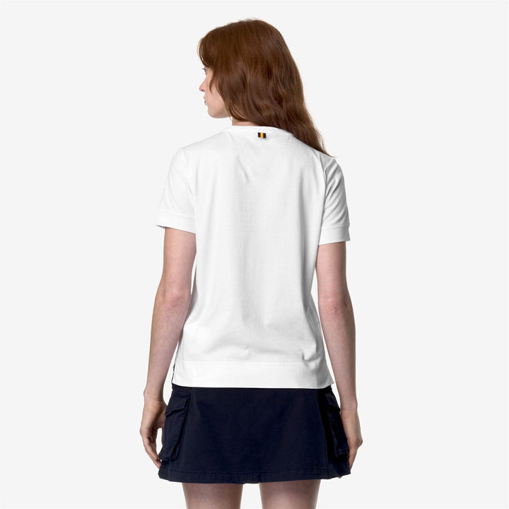 T-ShirtsTop Woman EMEL JERSEY T-Shirt WHITE Dressed Front Double		