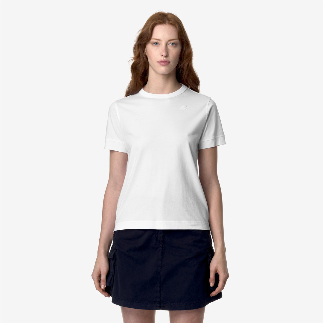 T-ShirtsTop Woman EMEL JERSEY T-Shirt WHITE Dressed Back (jpg Rgb)		