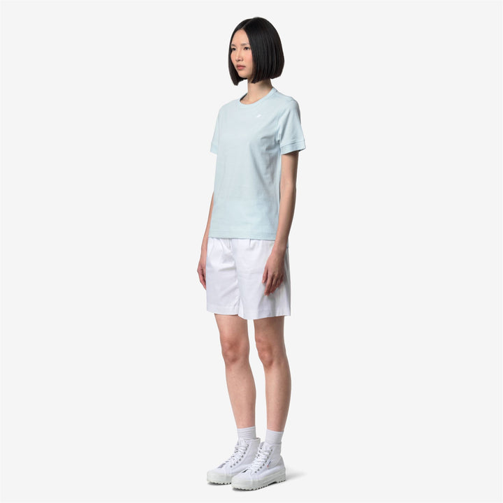 Baby Blue Women's Regular-Fit Cotton T-Shirt for Everyday Wear 4