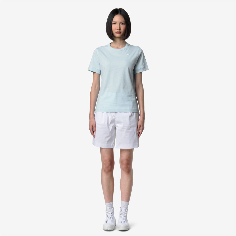 Baby Blue Women's Regular-Fit Cotton T-Shirt for Everyday Wear 02
