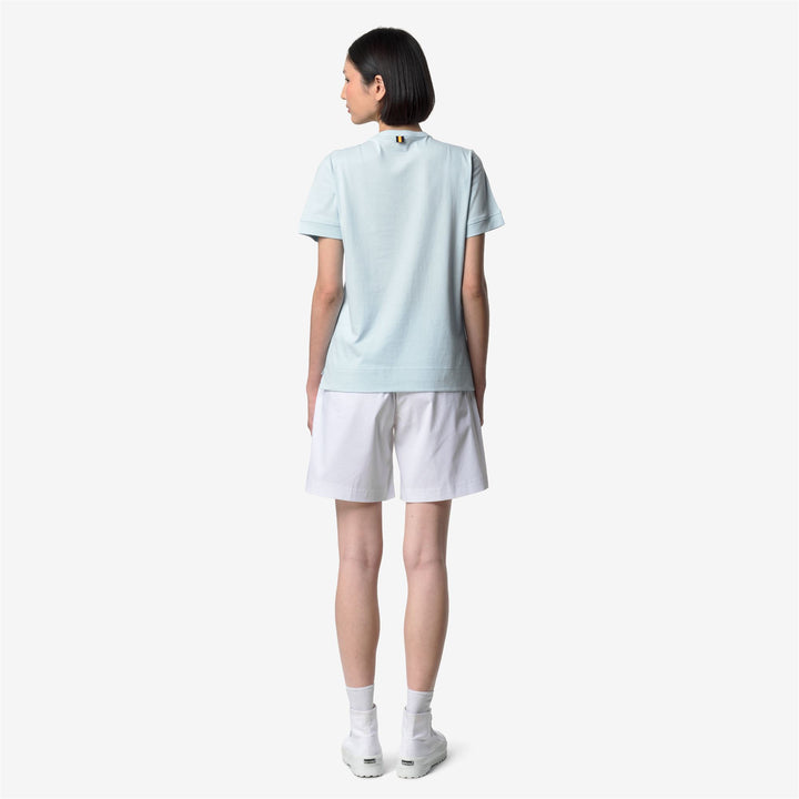Baby Blue Women's Regular-Fit Cotton T-Shirt for Everyday Wear 5