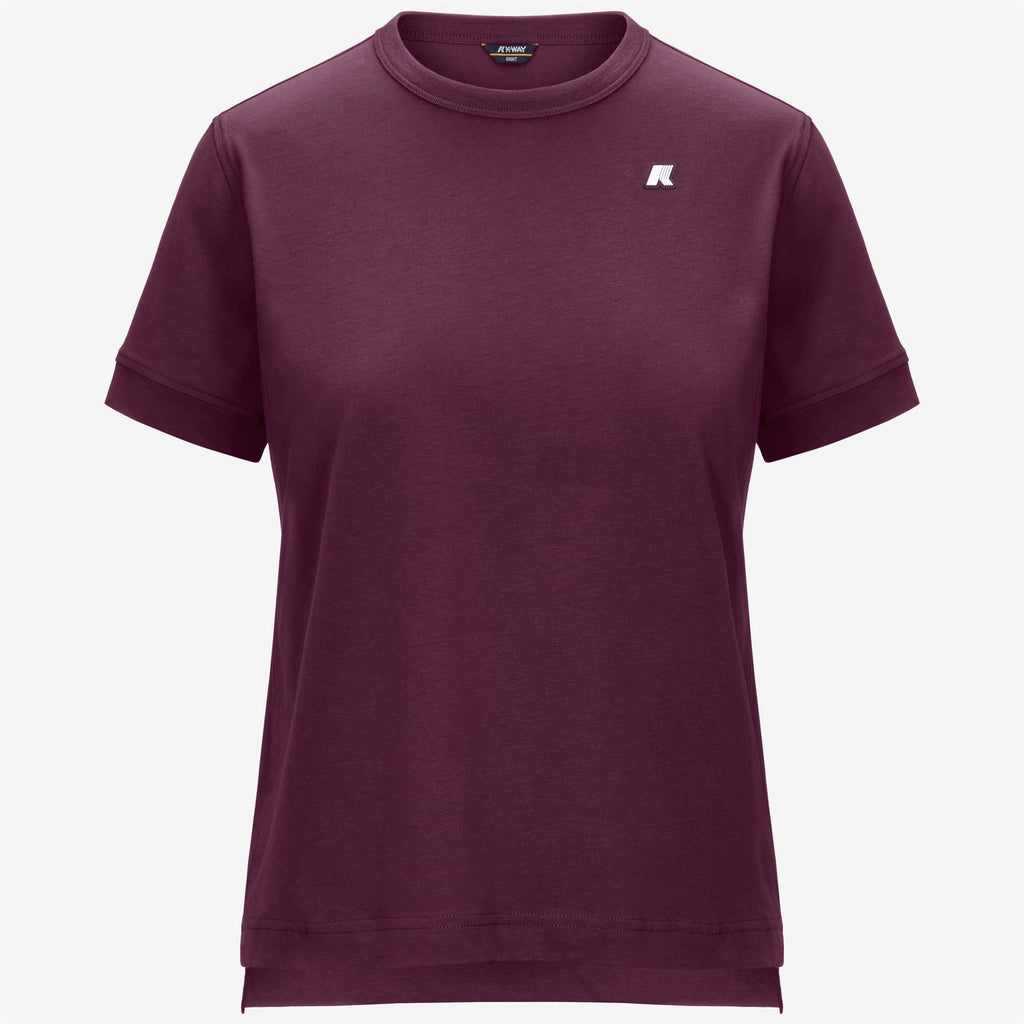 T-Shirts & Top_Woman_EMEL JERSEY_T-Shirt_Violet Mauve Wine - Commercial 1