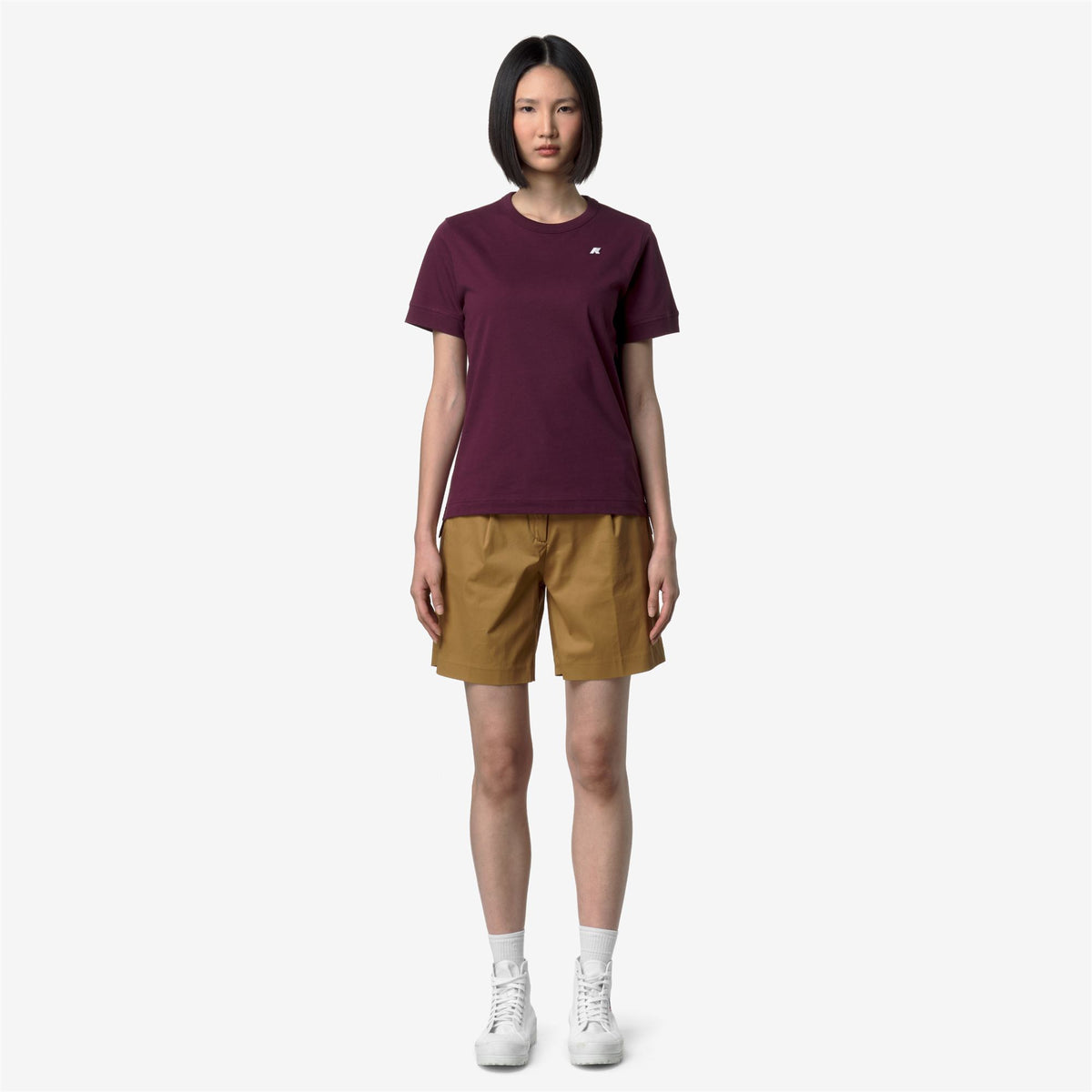 T-Shirts & Top_Woman_EMEL JERSEY_T-Shirt_Violet Mauve Wine - Commercial 4