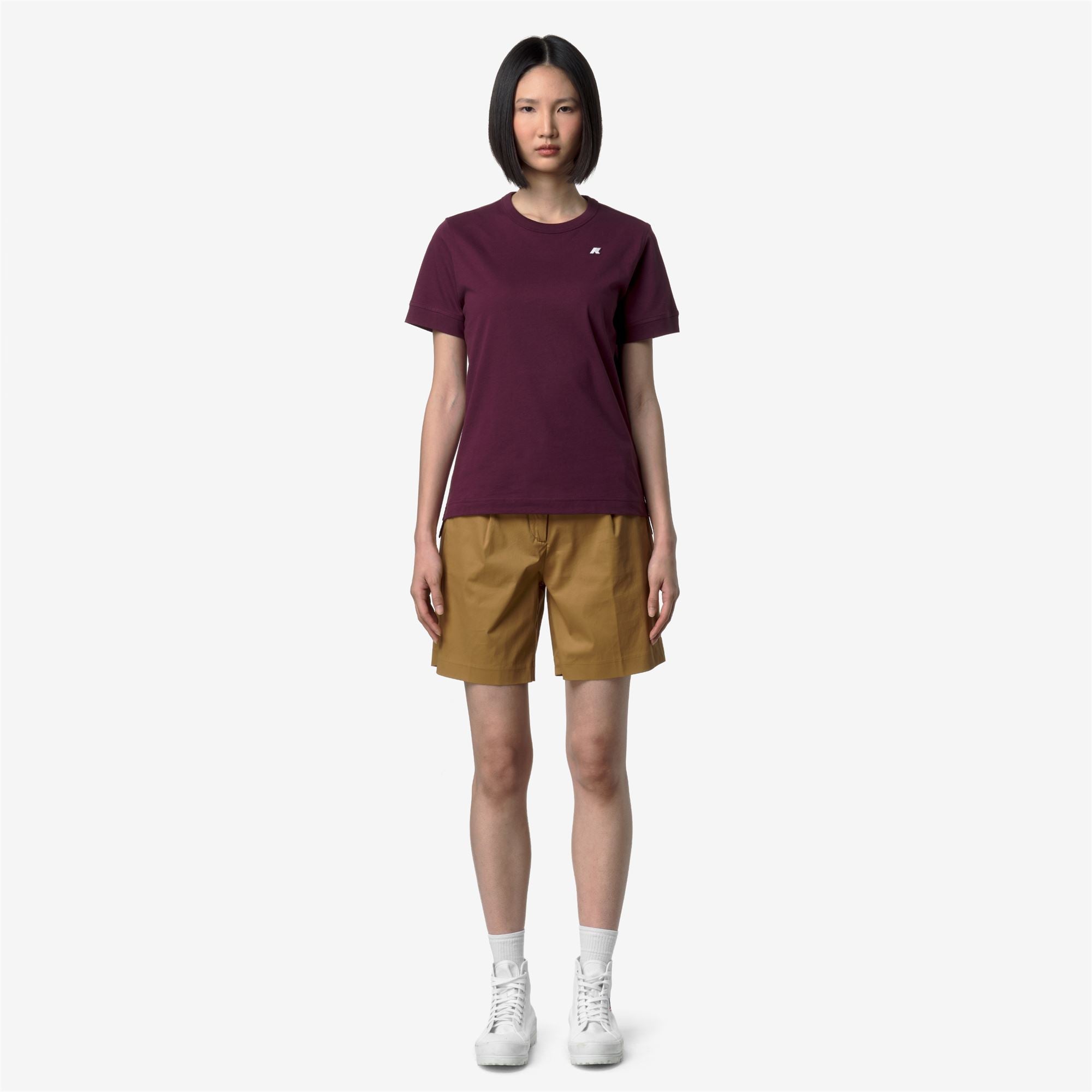 T-Shirts & Top_Woman_EMEL JERSEY_T-Shirt_Violet Mauve Wine - Commercial 4