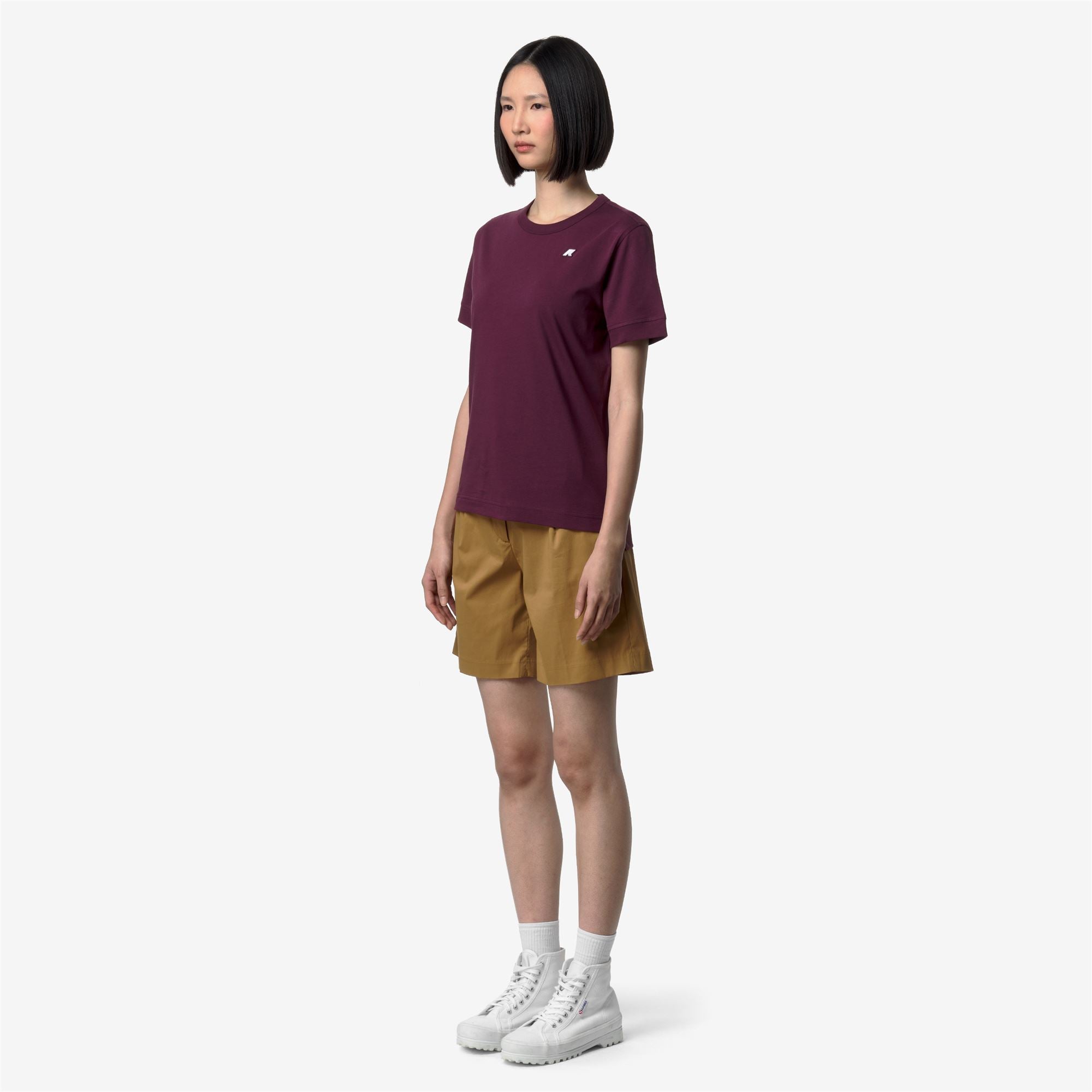 T-Shirts & Top_Woman_EMEL JERSEY_T-Shirt_Violet Mauve Wine - Commercial 5