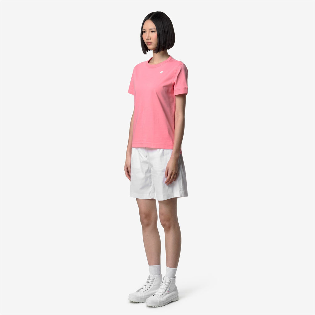 T-Shirts & Top_Woman_EMEL JERSEY_T-Shirt_Pink Geranium - Commercial 5