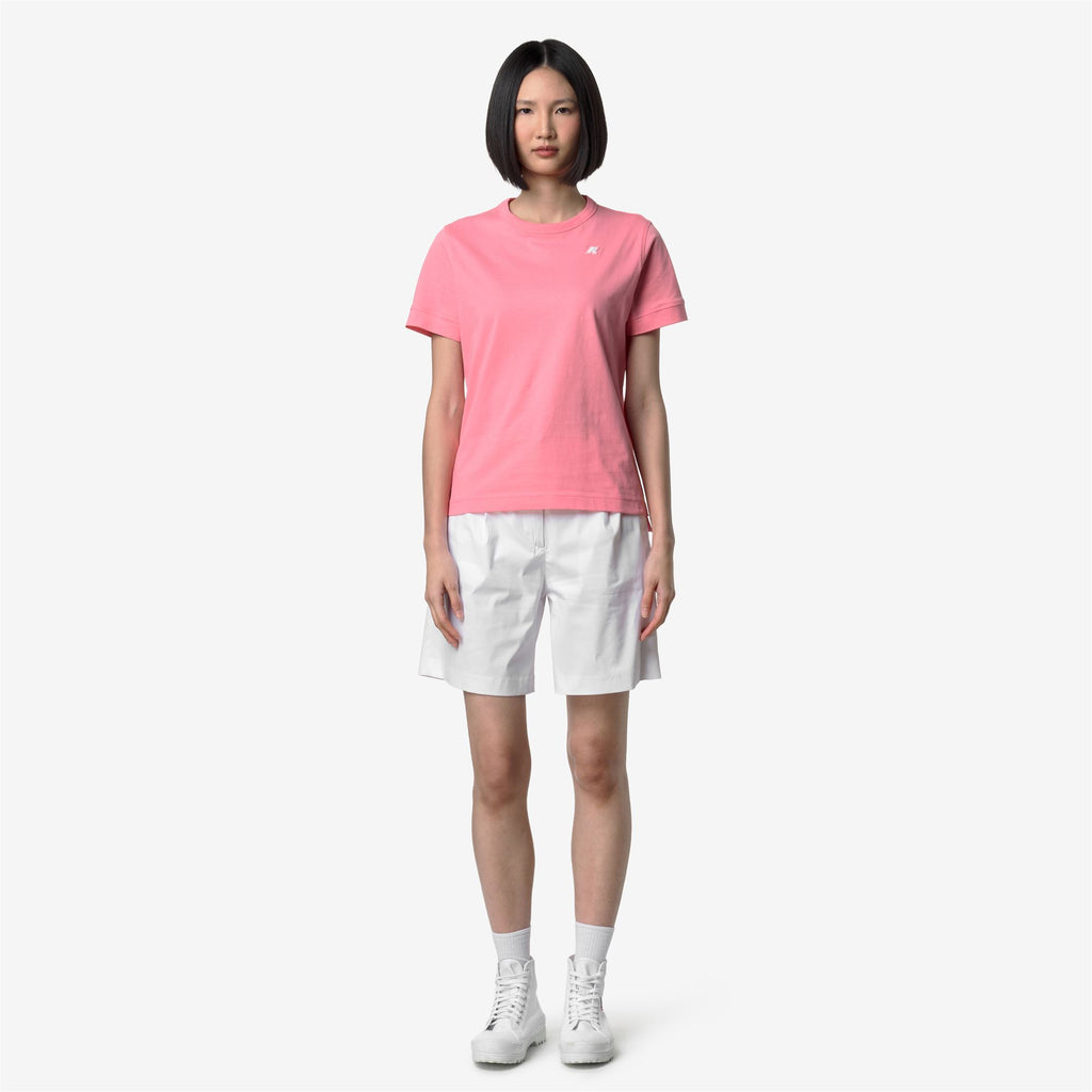 T-Shirts & Top_Woman_EMEL JERSEY_T-Shirt_Pink Geranium - Commercial 4