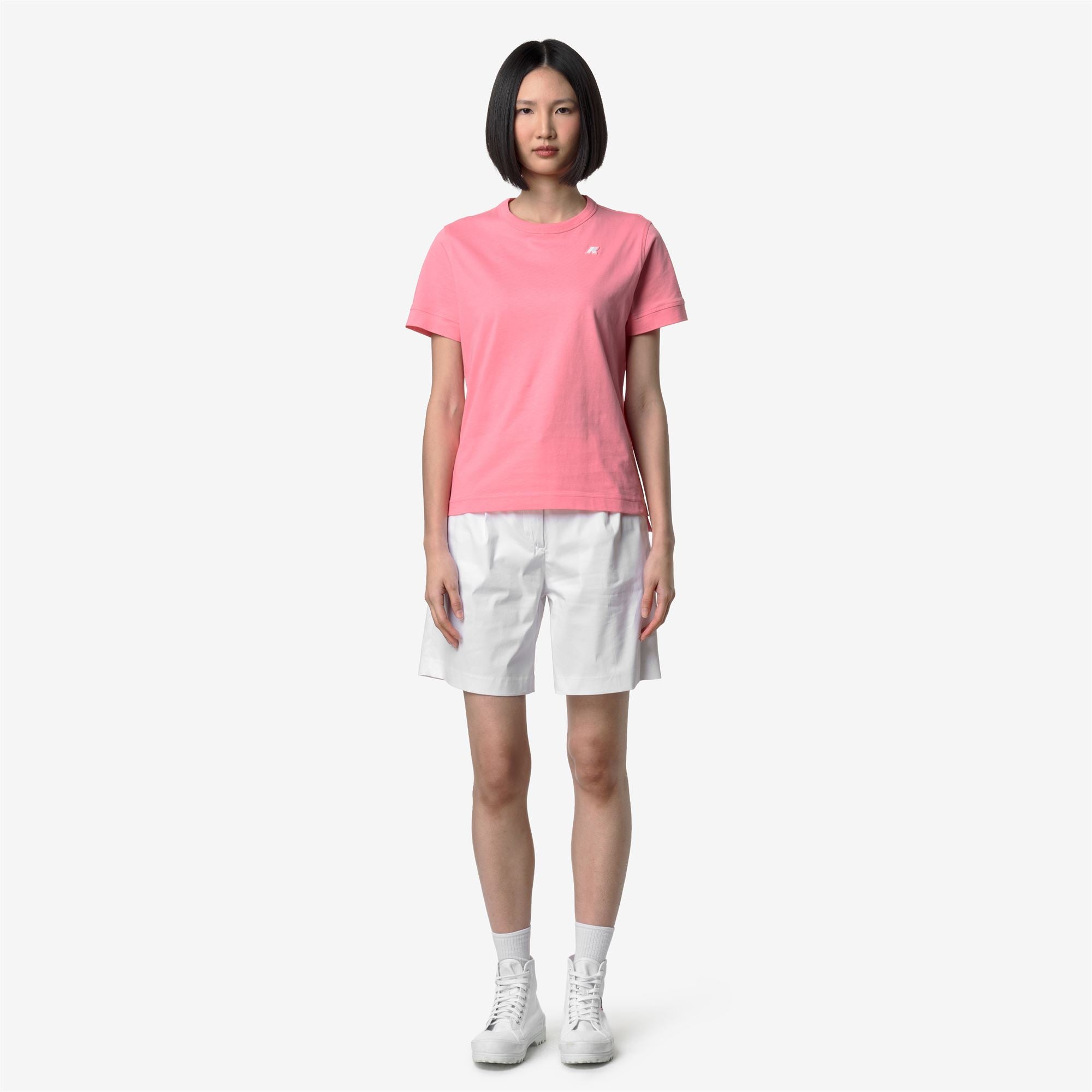 T-Shirts & Top_Woman_EMEL JERSEY_T-Shirt_Pink Geranium - Commercial 4
