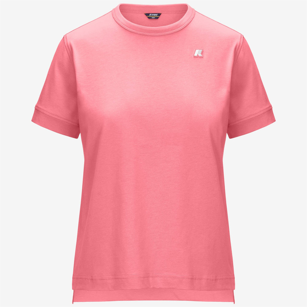 T-Shirts & Top_Woman_EMEL JERSEY_T-Shirt_Pink Geranium - Commercial 1