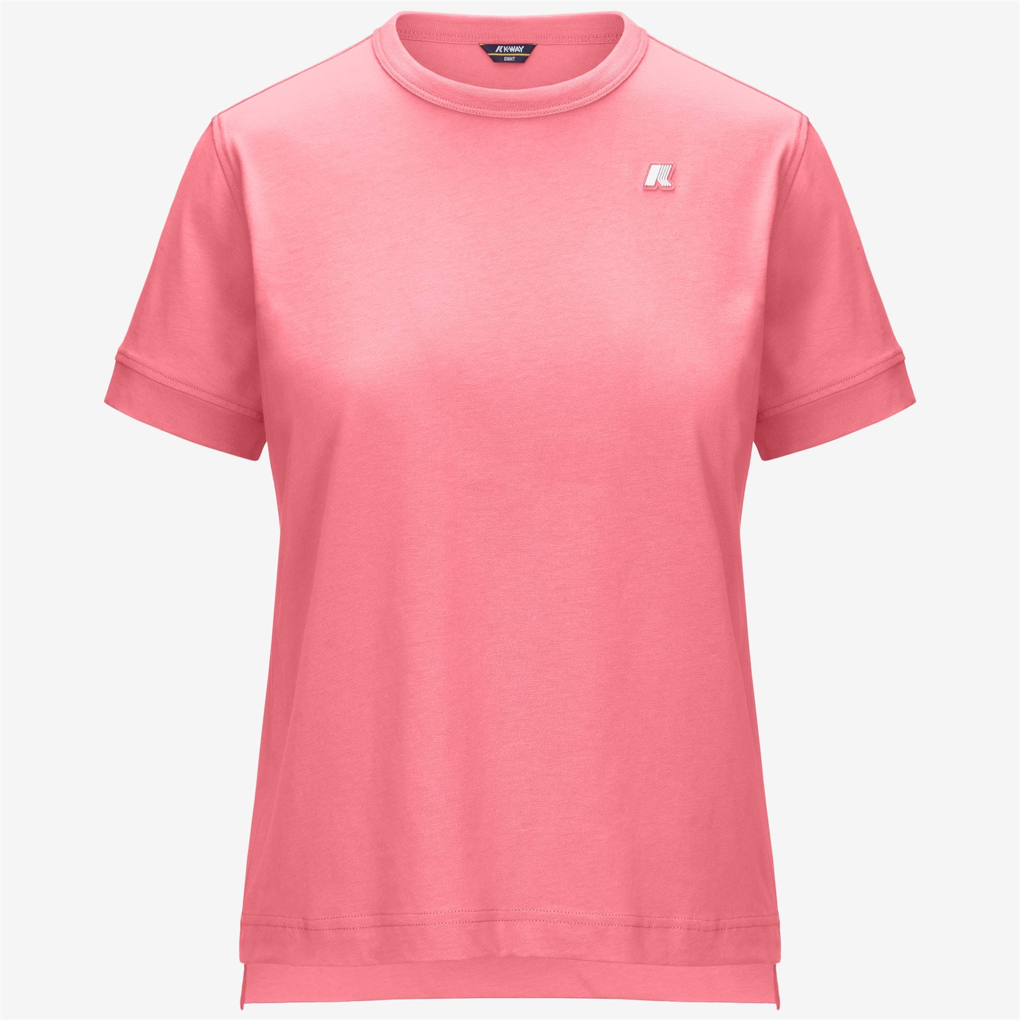 T-Shirts & Top_Woman_EMEL JERSEY_T-Shirt_Pink Geranium - Commercial 1