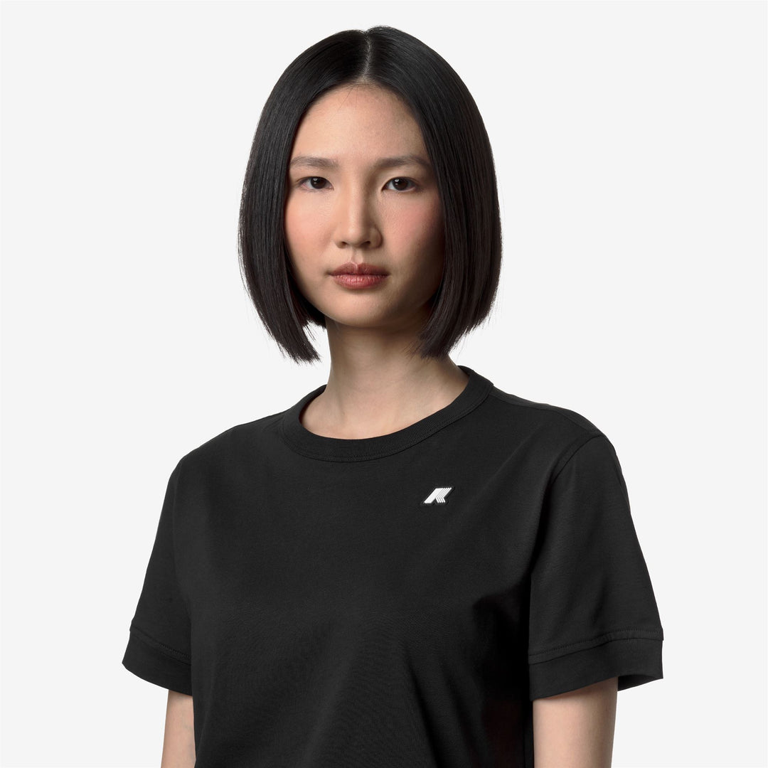 T-Shirt Casual in Cotone Donna Nera e Grigia per Uso Quotidiano main