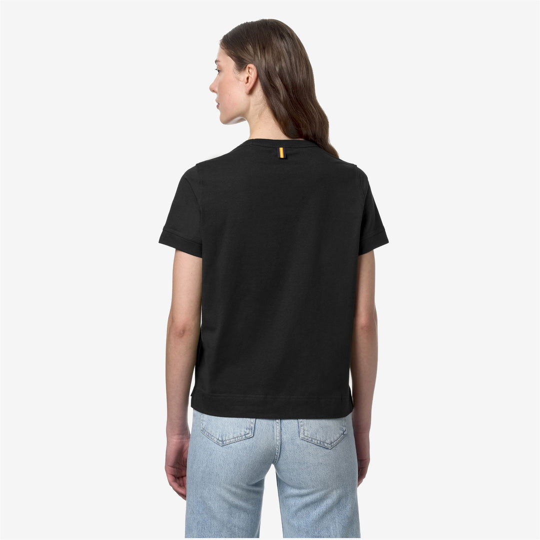 T-ShirtsTop Woman EMEL JERSEY T-Shirt BLACK PURE Dressed Front Double		