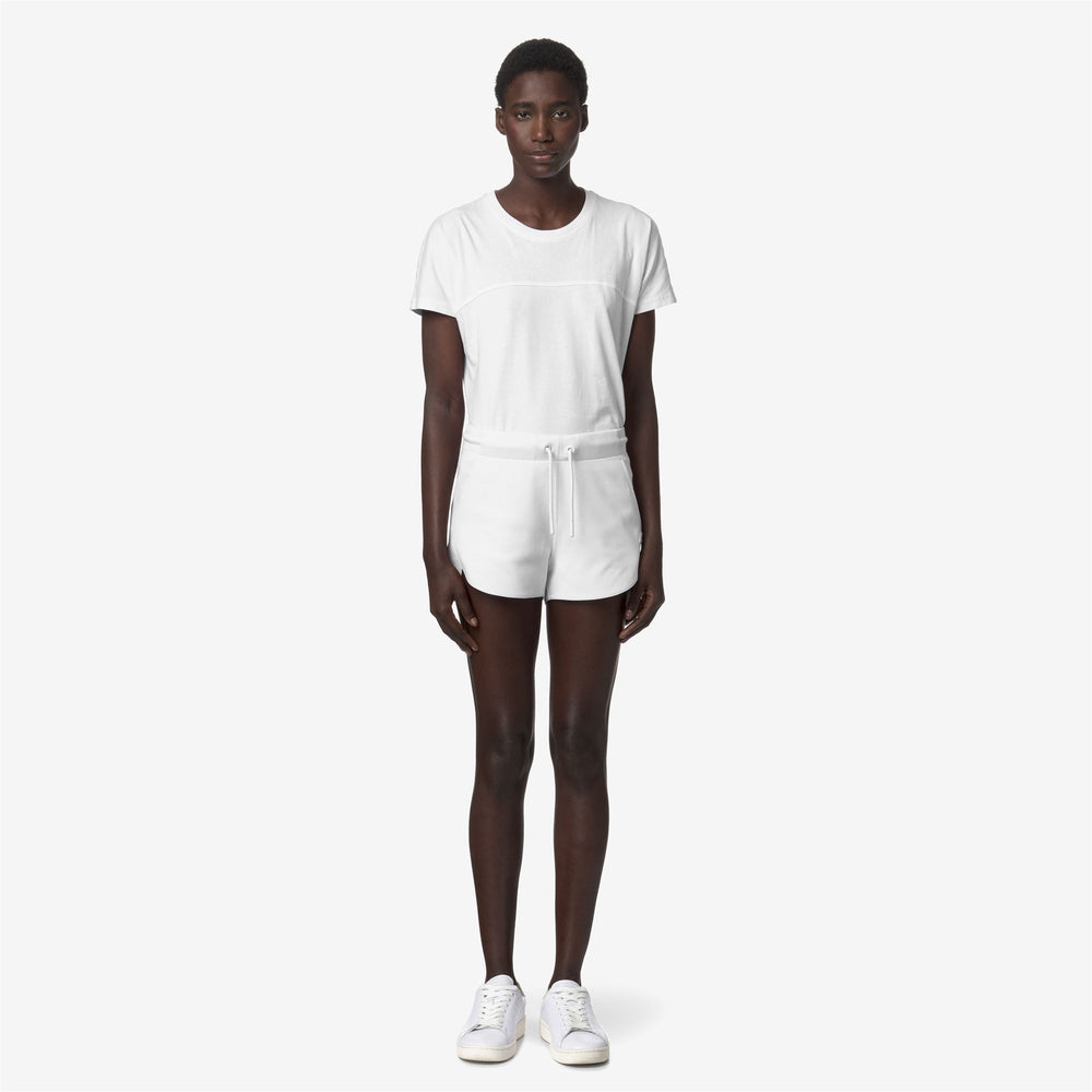 Grey White Women's Sporty Chic Shorts for City Leisure 02