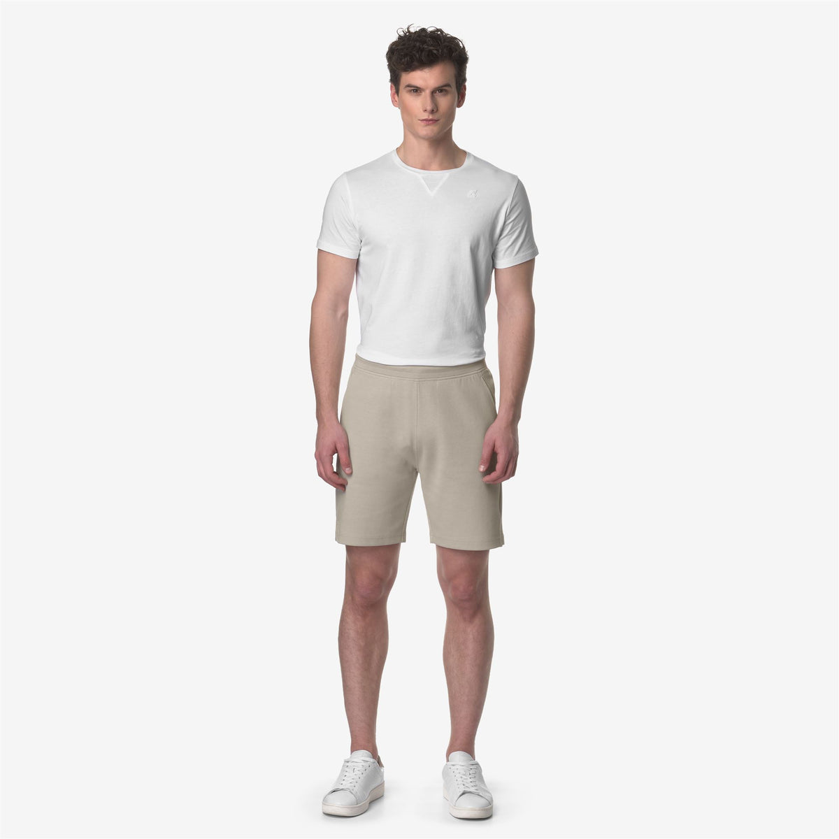 Shorts_MAN_KENY INTERLOCK_Sport Shorts_BEIGE LT - Commercial 4