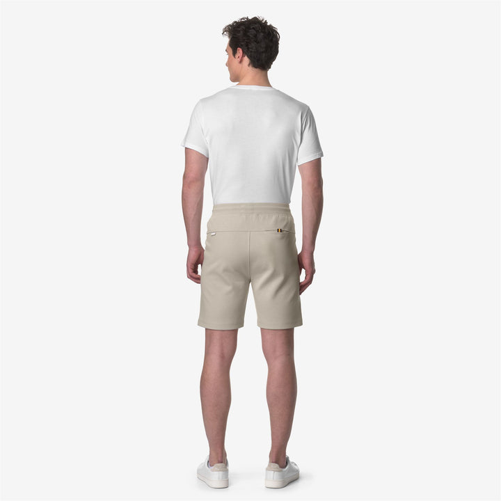 Shorts Man KENY INTERLOCK Sport Shorts BEIGE LT Dressed Front Double		