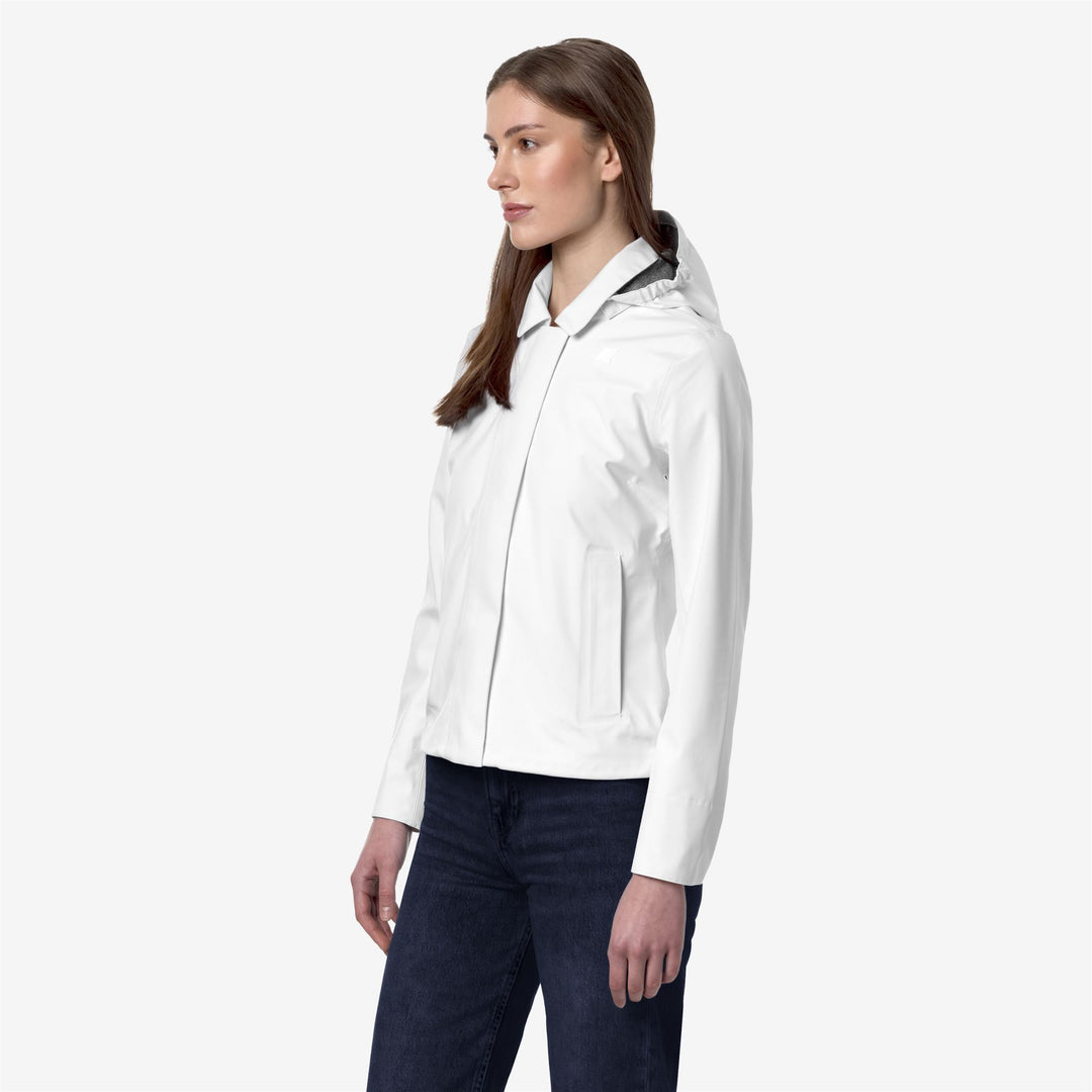 Jackets Woman LILLA BONDED JERSEY Short WHITE Detail (jpg Rgb)			