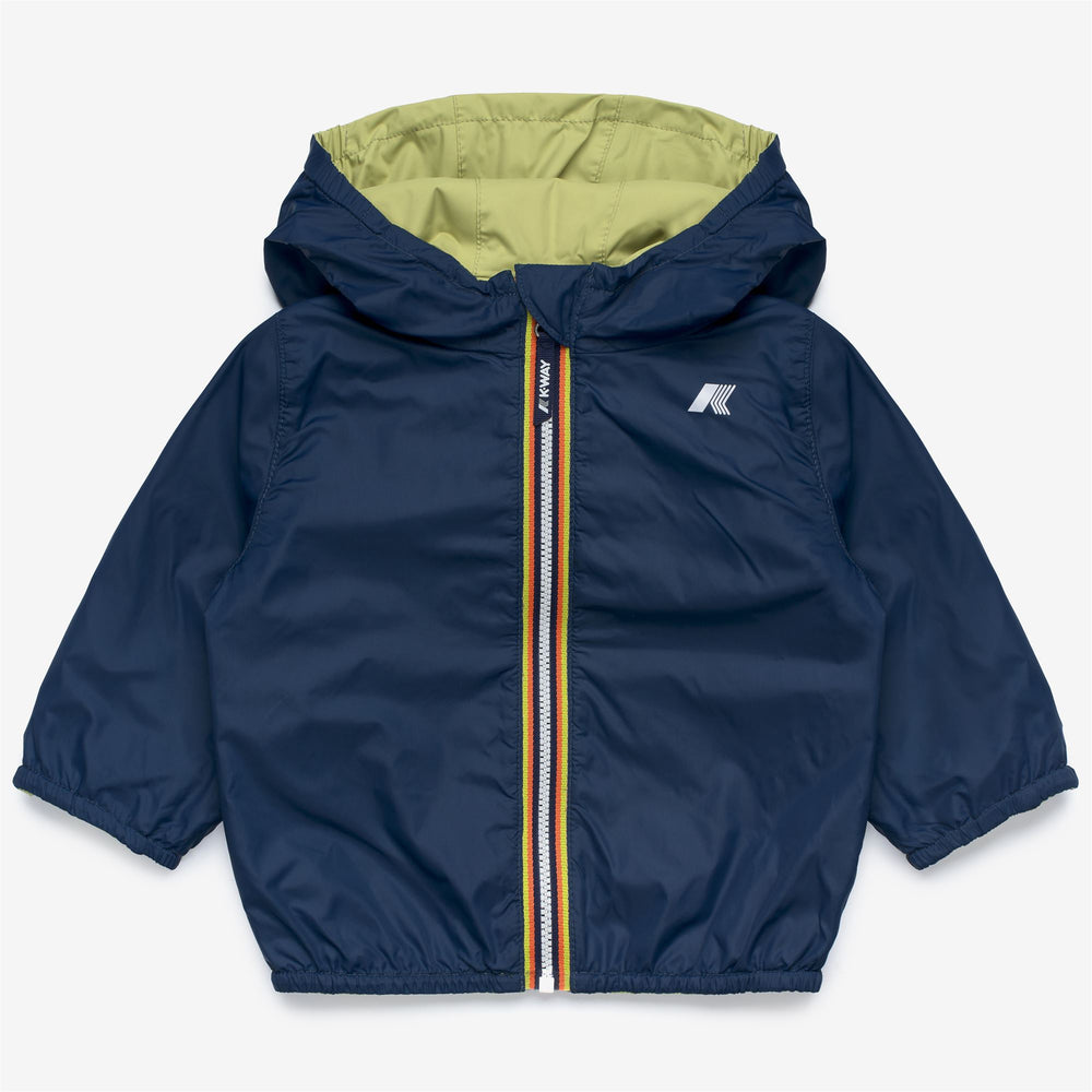 E. JAKE PLUS.2 DOUBLE Giacche Breve Bambino unisex Green Dk Lime-Blue Insignia 02