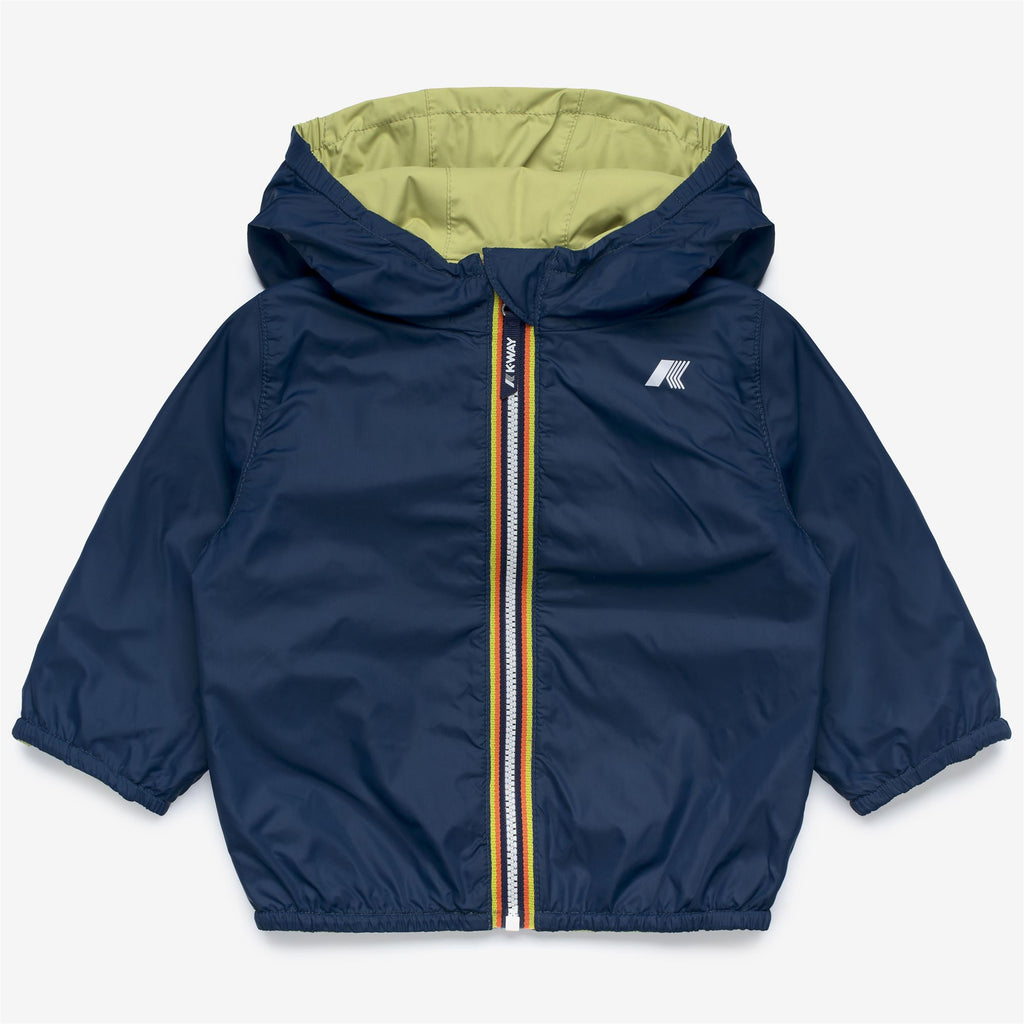Jackets_Kid unisex_E. JAKE PLUS.2 DOUBLE_Short_Green Dk Lime - Blue Insignia - Commercial 3